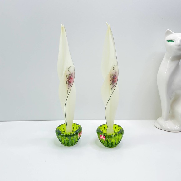 VTG Lenox beeswax candle, taper candle, white candle - Picture 3 of 8